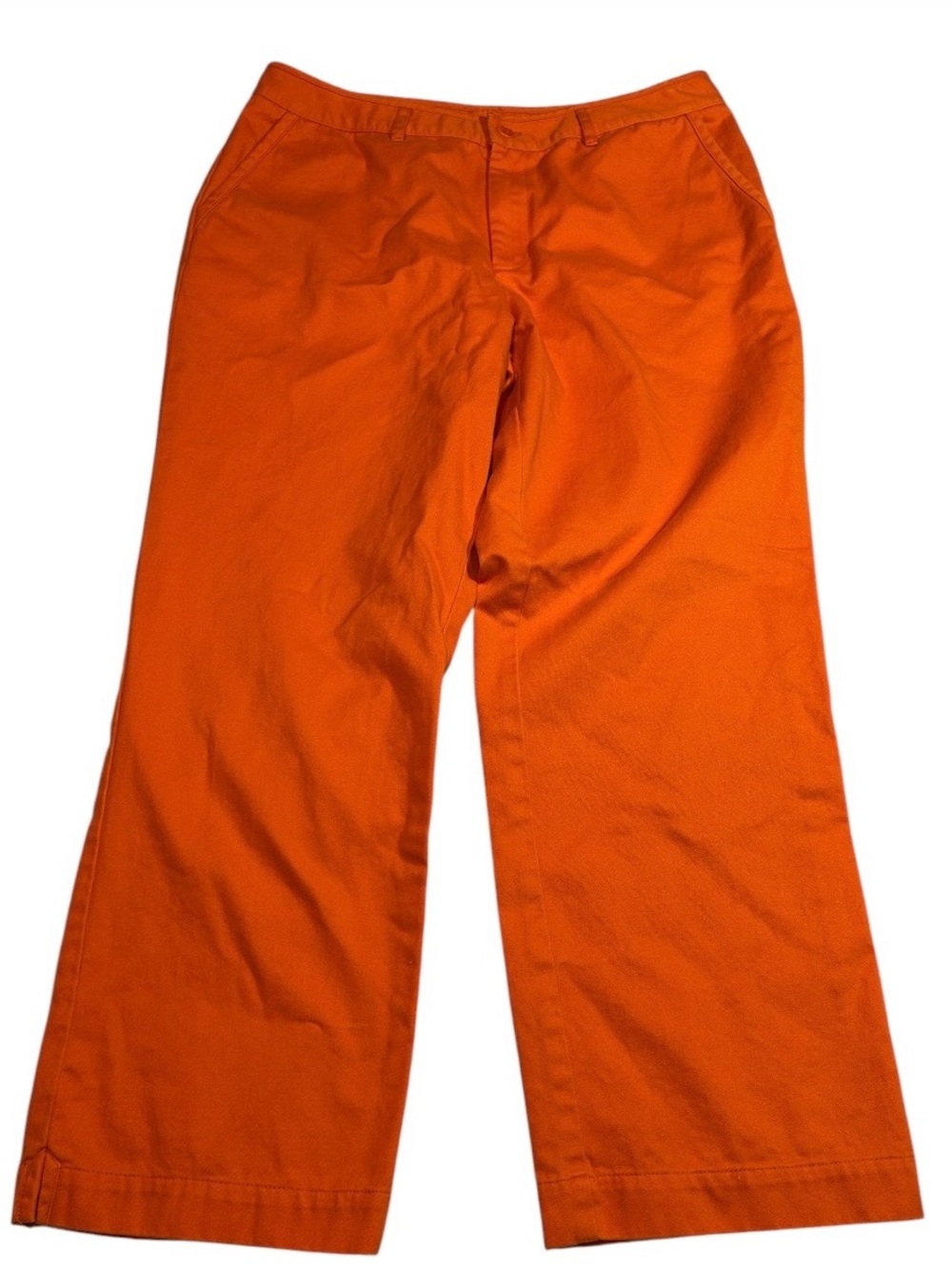 Lauren Ralph Lauren Orange Wide Leg Chino Pants Women’s Size 10 Cotton